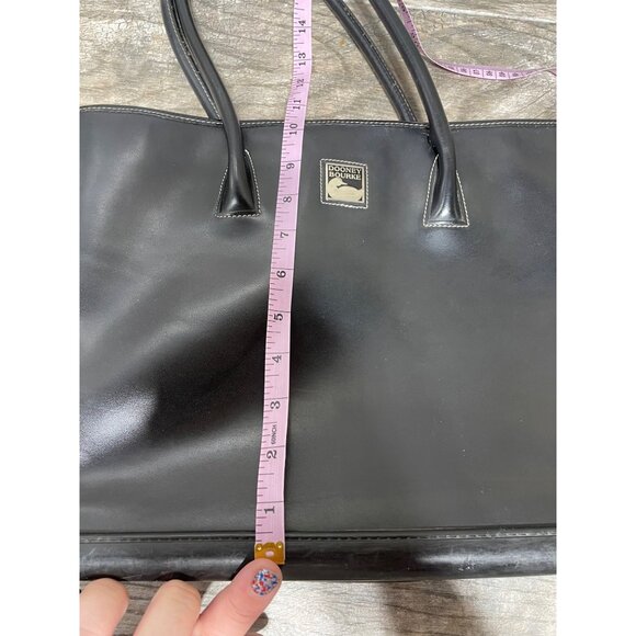 Dooney & Bourke Black Leather Tote Shoulder Bag Purse Handbag ParaSole Made USA - Picture 11 of 13